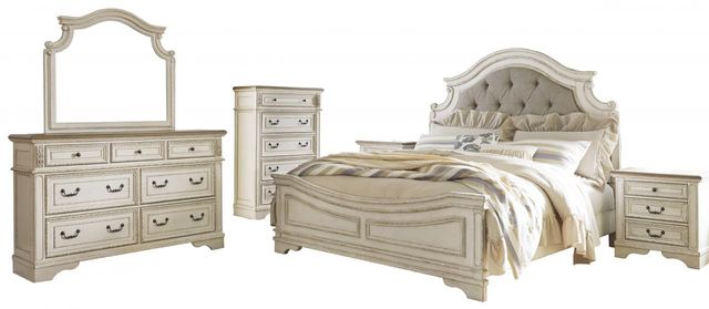 Signature Design By Ashley Realyn 3 Piece Two Tone Queen Bedroom Set B743 57 54 96 31 36