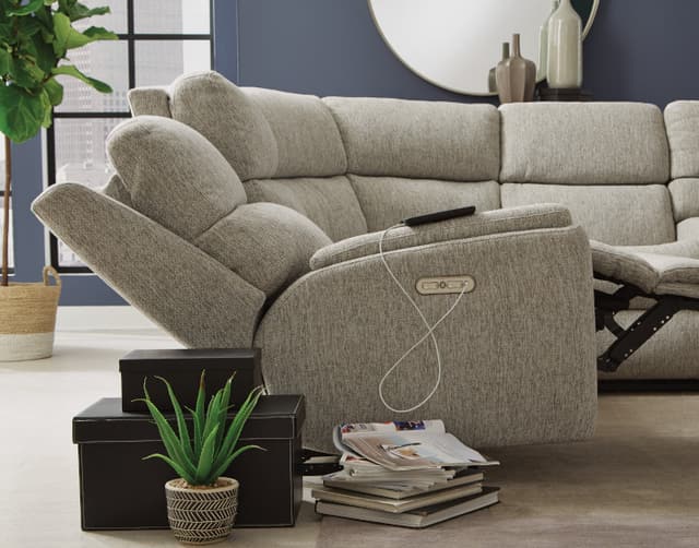 Flexsteel® Rio 5-Piece Power Headrest Reclining Sectional (no console)-1