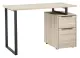 Signature Design by Ashley® Waylowe 2-Piece Black/Natural Home Office Desk Set-1