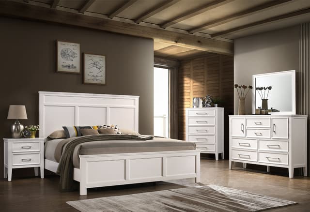New Classic® Home Furnishings Andover White Dresser & Mirror-2