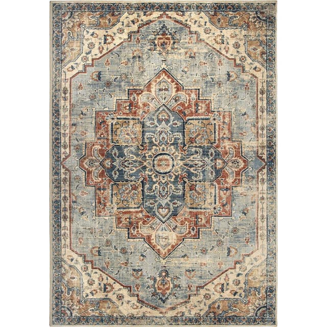 Orian King Fisher Pale Blue 5' x 8' Rug-0