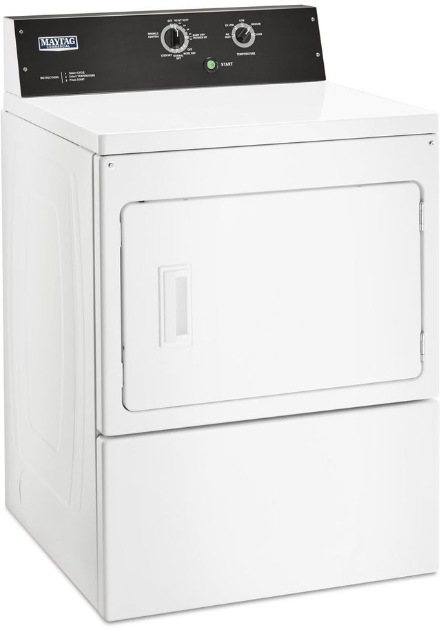 Maytag Commercial 7 4 Cu Ft White Front Load Gas Dryer