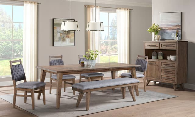 Intercon Oslo Weathered Chestnut 5-Piece Dining Set-0
