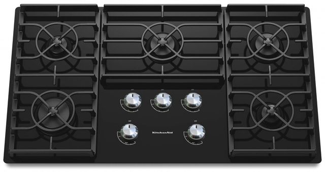 Kitchenaid Architect Series Ii 36 44 Black Gas Cooktop