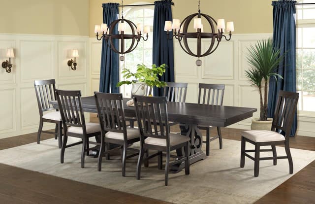 Elements International Stone 7 Piece Dining Table Set-0