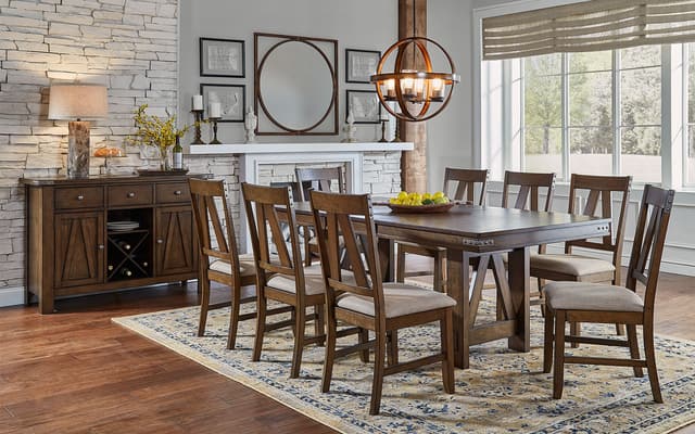 A-America® Eastwood Trestle Table and 6 Chairs-1