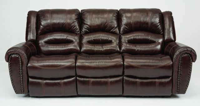 flexsteel town leather reclining sofa