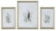A & B Home 3-Piece Gold/White Floral Wall Art Set-1