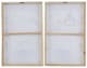 A & B Home 2-Piece Beige/White Rectangular Canvas Map Wall Art Set-4
