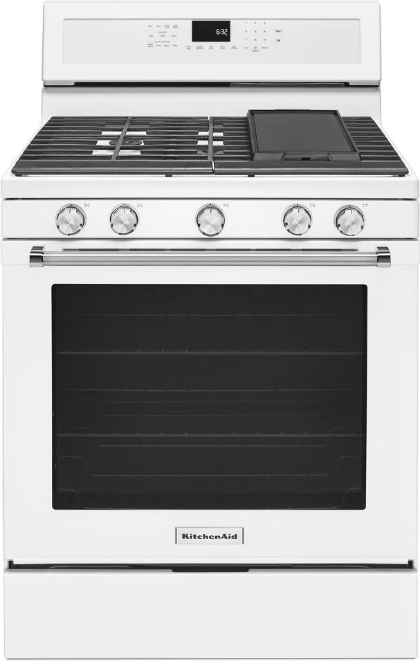 Kitchenaid 29 88 White Free Standing Gas Range Kfgg500ewh