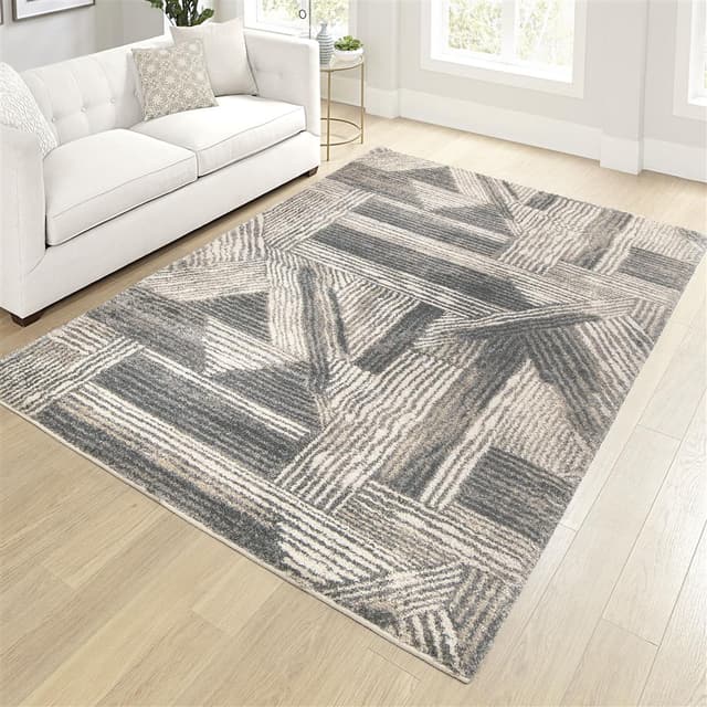 Orian Nirvana Atherton Soft White 5' x 8' Rug-1