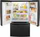 GE® 36" 25.6 Cu. Ft. High-Gloss Black Freestanding French Door Refrigerator-2
