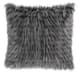 Olliix by Madison Park Edina Grey Faux Fur Square Pillow-1