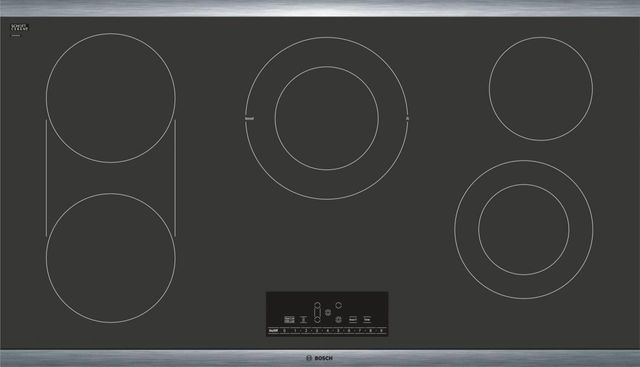 Bosch 800 Series 36 Electric Cooktop Black With Stainless Steel