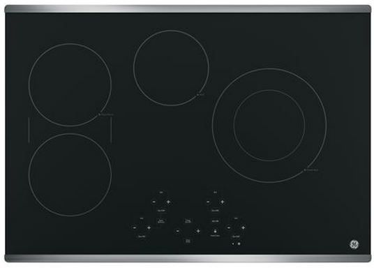 Ge 30 Electric Cooktop Stainless Steel On Black Jp5030sjss