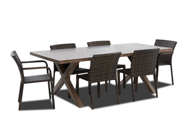Klaussner® Crossroads 5 Piece Outdoor Patio Rectangular Dining Set-0