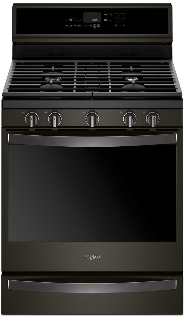 Whirlpool 30 Freestanding Gas Range Fingerprint Resistant Black Whirlpool 30 Freestanding Gas Range
