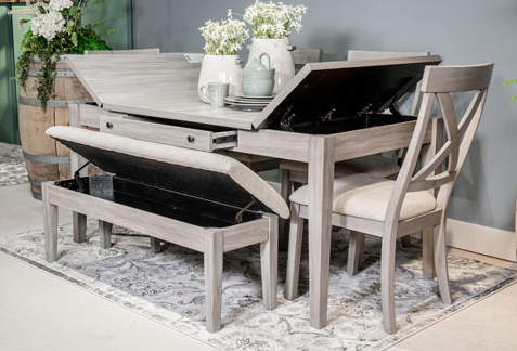 Signature Design by Ashley® Parellen Grey 6 Piece Dining Set-2