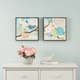 Olliix by Intelligent Design Blooming Florals 2 Piece Set Blue Gel Coat Deco Box-0