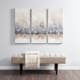 Olliix by Madison Park Blush/Grey Set of 3 Twilight Mystere Hand Brush Embellished Canvas-1