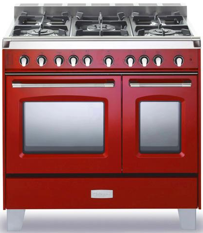 Verona Classic 36 Free Standing Double Oven Gas Range Gloss Red