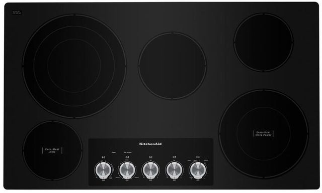 Kitchenaid 36 31 Black Electric Cooktop Kces556hbl Manhattan