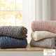 Olliix by Madison Park Chunky Double Knit Blush Throw-3