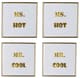 A & B Home 4-Piece Gold/White Mr. and Ms. Wall Art Set-0