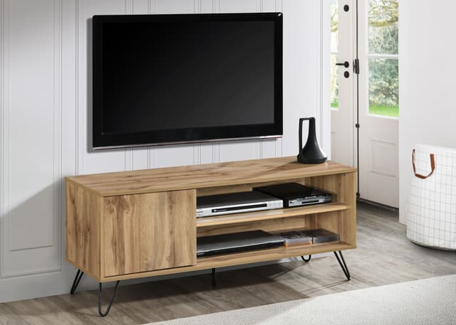 Milton Green Stars 47" Oak Hairpin Leg TV Stand-1