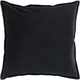 Surya Cotton Velvet Black 13"x19" Pillow Shell with Down Insert-1
