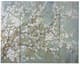 A & B Home 4-Piece Blue/Brown/White Cherry Blossom Canvas Print Set-1