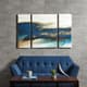 Olliix by INK+IVY Blue Set of 3 Rolling Waves Gel Coated Canvas Pieces-1
