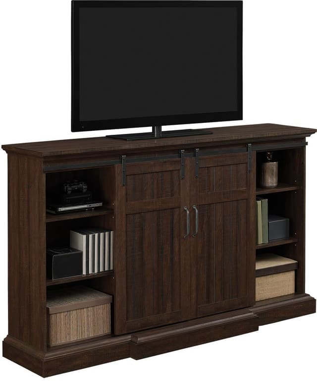 Classic Flame® Manning Saw Cut Espresso TV Stand with Fireplace Insert-3