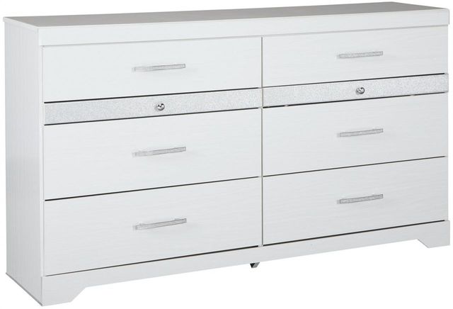Signature Design By Ashley Jallory White Eight Drawer Dresser