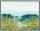 Olliix by Madison Park Signature Blue Morning Fields Green Hand Embellished Framed Canvas-0