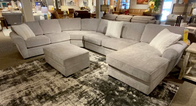 Jonathan Louis 4 Piece Orion Pearl Leopard Chaise Sectional-2