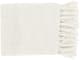 Surya Tilda White 59"x51" Throw Blanket-0