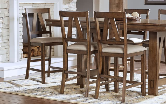 A-America® Eastwood Gather Height Trestle Table and 4 Stools-1