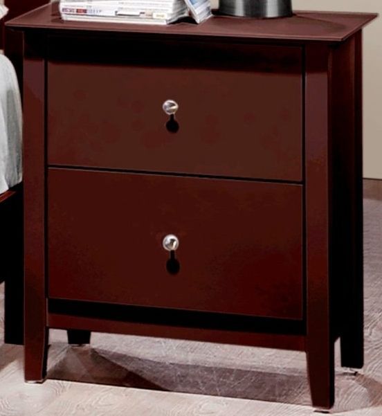 Crown Mark Lawson Dark Espresso Two Drawer Nightstand ...