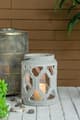 A & B Home Gray 13" Cement Outdoor Lantern-3