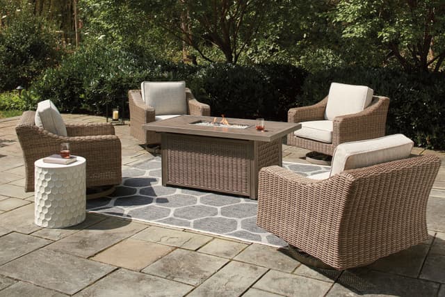 Signature Design by Ashley® Beachcroft Beige 3 Piece Fire Pit Set-2