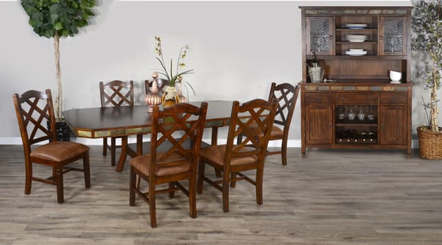 Sunny Designs Santa Fe 5 Piece Adjustable Height Dining Table and Chairs Set-0