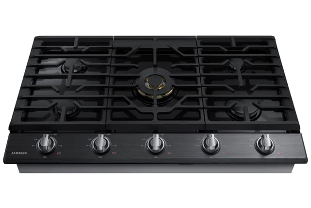 Samsung 36" Gas Cooktop-Fingerprint Resistant Black Stainless Steel-1