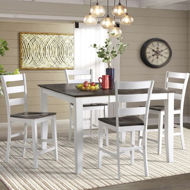 Intercon Kona Gray and White 7 Piece Counter Height Dining Set-0