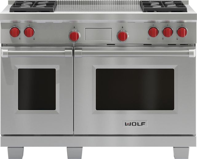 Wolf 48 Pro Style Dual Fuel Range Stainless Steel Df484f