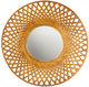 Olliix by Madison Park Reed Natural Round Bamboo Wall Decoration Mirror-0