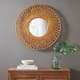 Olliix by Madison Park Reed Natural Round Bamboo Wall Decoration Mirror-3