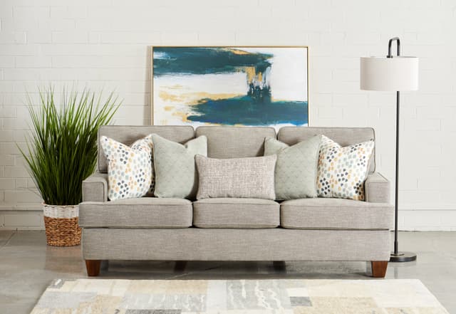 Wood House Upholstery Olathe Slate Bayside Sofa-2