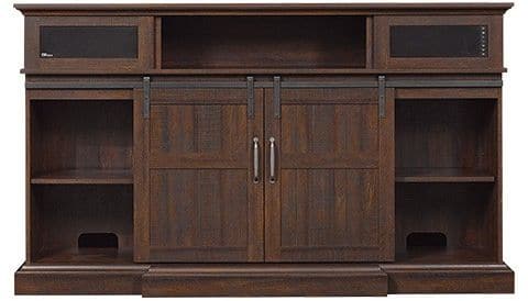 Classic Flame® Manning Saw Cut Espresso TV Stand with Bluetooth Speakers and Fireplace Insert-2