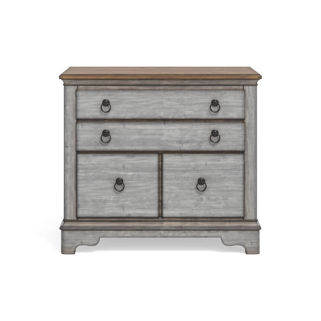 Flexsteel® Plymouth® Distressed Graywash Lateral File Cabinet-4